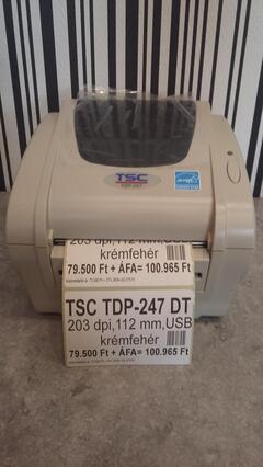 VONALKDNYOMTAT TSC TDP-247 DT KRMFEHR   203 DPI, 112MM NYOMTATSI SZLESSG, USB    TSC TDP-247-99-126A010-0002