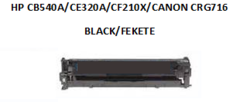 HP CB540A/CE320A/CF210X/CANON CRG716 BLACK/FEKETE UTNGYRTOTT TONER 2400 LAPKAPACITS